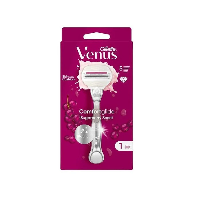Aparat Ras  Gillette Venus 5 Comfortglide Sugarberry + 1 Rezervă 